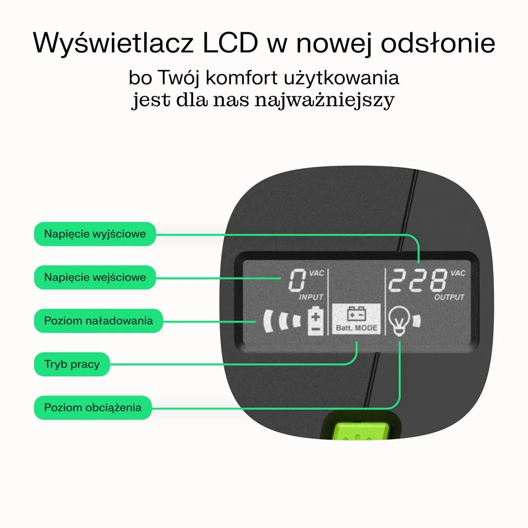 Green Cell uninterruptible power supply (UPS) Line-Interactive 1.5 kVA 900 W 4 AC outlet(s)