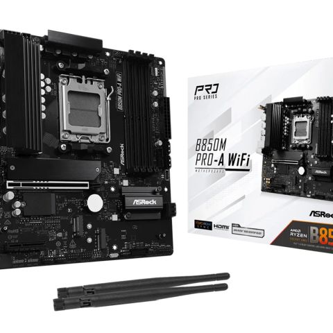 Mainboard|ASROCK|1xPCI-Express 4.0 4x |1xPCI-Express 5.0 16x|1xM.2|1xHDMI|1xDisplayPort|1xAudio-In|1xAudio-Out|1xMicrophone|4xUSB 2.0|3xUSB 3.2|1xUSB-C|1xRJ45|B850MPRO-AWIFI