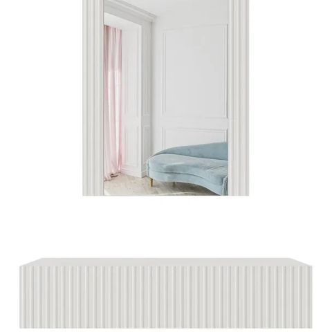 Dressing table with mirror PAFOS 80x41.6x100 white matte
