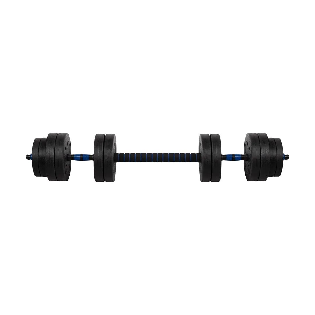 REBEL ACTIVE Adjustable bituminous dumbbell with connector 1x20kg