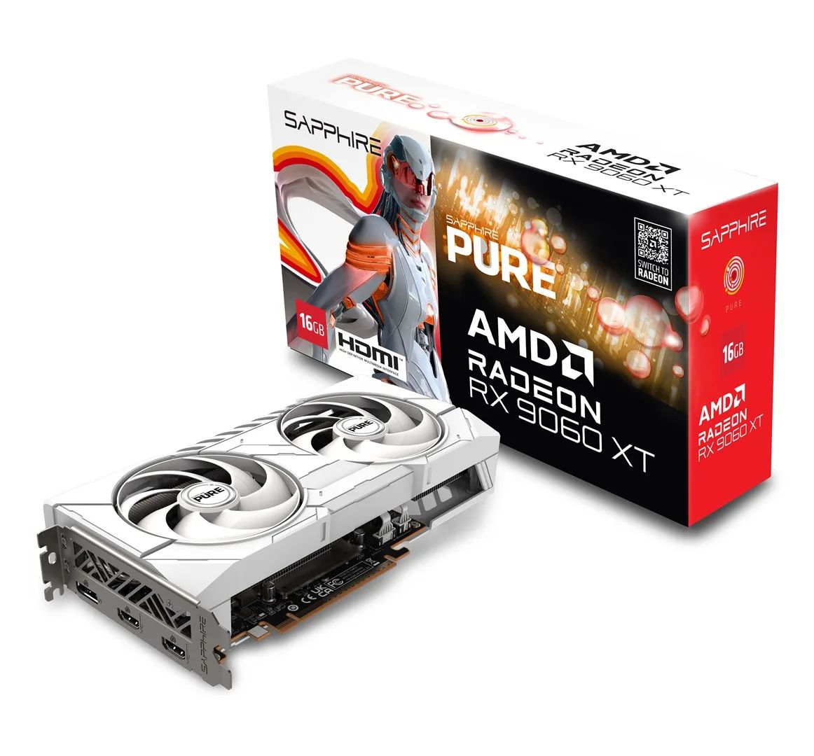 Graphics Card|SAPPHIRE|AMD Radeon RX 9060 XT|16 GB|GDDR6|128 bit|Dual Slot Fansink|11350-02-20G