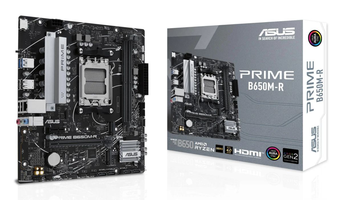 Mainboard|ASUS|AMD B650|SAM5|Micro-ATX|Memory DDR5|Memory slots 2|1xPCI-Express 4.0 1x|2xPCI-Express 4.0 16x|2xM.2|1xHDMI|4xUSB 2.0|2xUSB 3.2|1xRJ45|3xAudio port|PRIMEB650M-R