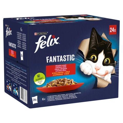 Felix Fantastic country flavors in jelly - Wet food for cats - 24x 85g