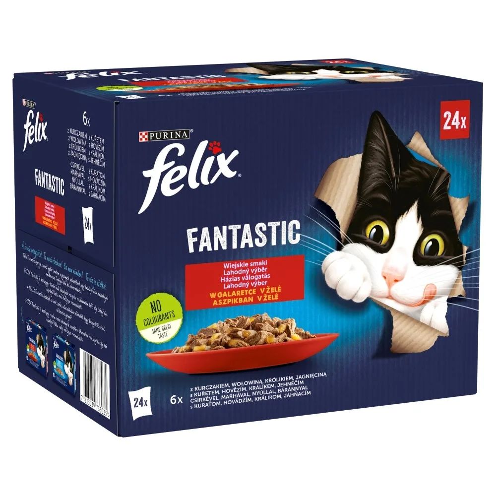 Felix Fantastic country flavors in jelly - Wet food for cats - 24x 85g
