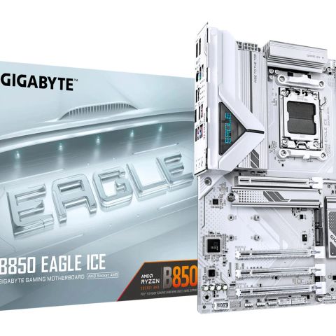Mainboard|GIGABYTE|AMD B850|SAM5|ATX|Memory DDR5|Memory slots 4|2xPCI-Express 3.0 1x|1xPCI-Express 4.0 4x |1xPCI-Express 5.0 16x|3xM.2|1xHDMI|1xDisplayPort|4xUSB 2.0|2xUSB 3.2|1xUSB-C|1xRJ45|3xAudio port|B850EAGLEICE