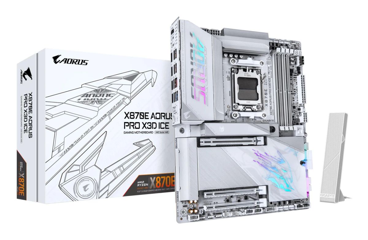 Mainboard|GIGABYTE|AMD X870E|Socket AM5|ATX|RAM DDR5-SDRAM|4xSlots|Wi-Fi Yes|Bluetooth Yes|4xNumber of M.2 (M) slots|X870E A PRO X ICE|X870EAPROXICE