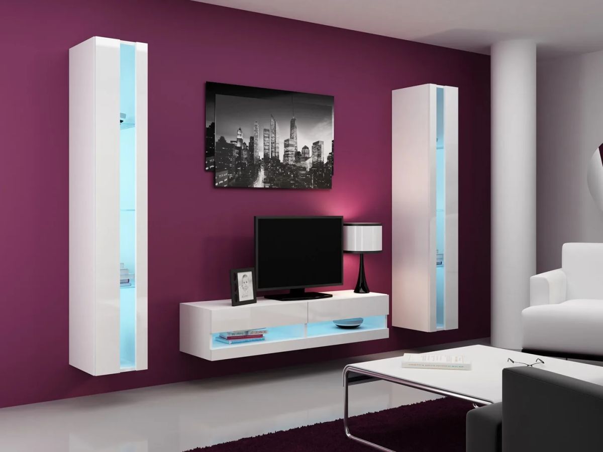 Cama Living room cabinet set VIGO NEW 12 white/white gloss