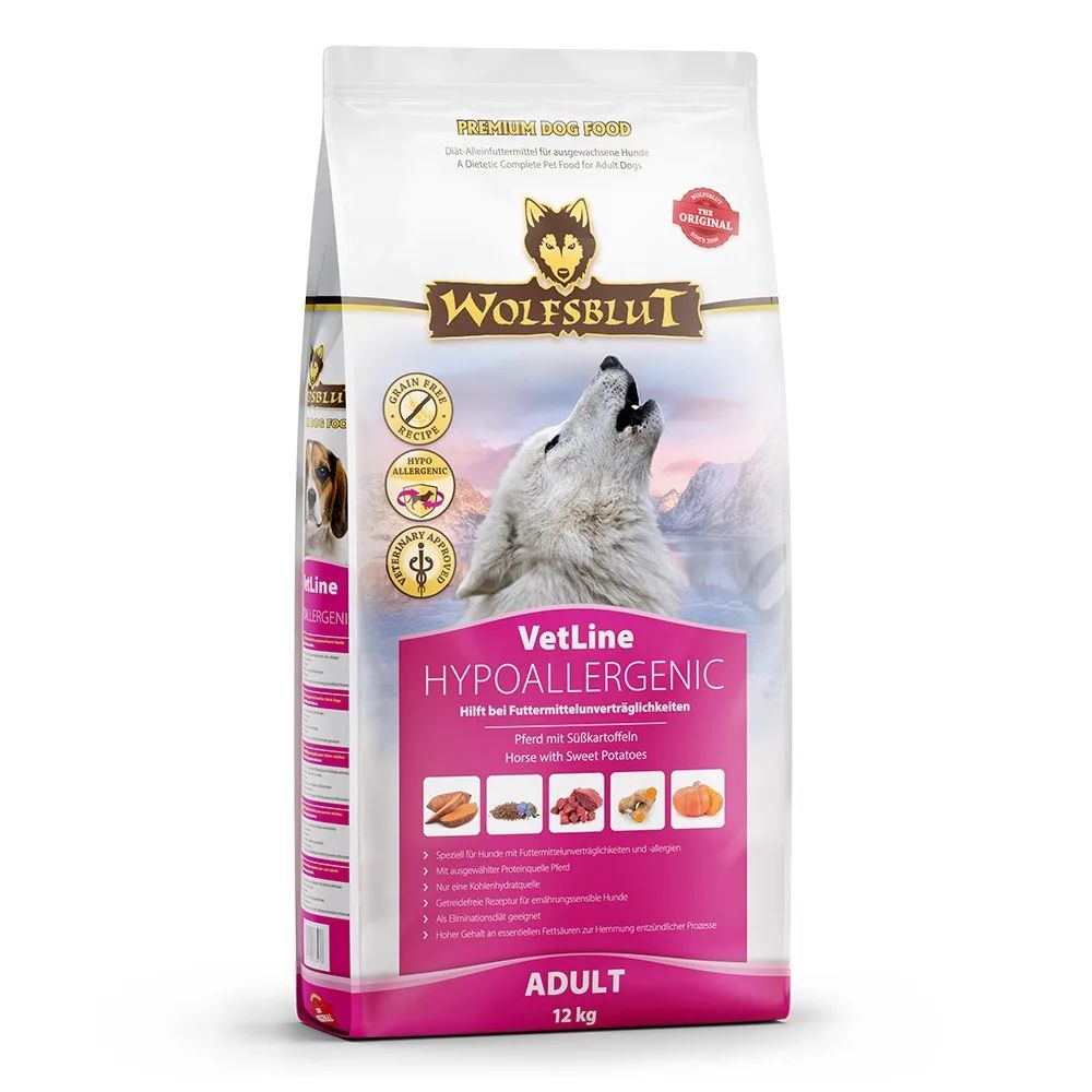 WOLFSBLUT VetLine Hypoallergenic Horse - dry dog food - 12kg