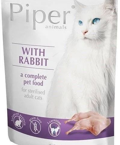DOLINA NOTECI Piper Animals Sterilised Rabbit - wet cat food - 100 g