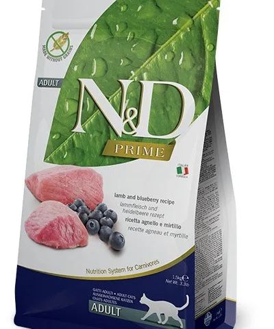 FARMINA N&D Prime Lamb & Blueberry - dry cat food - 1.5kg