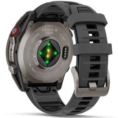 Garmin fēnix 8 Pro 3.56 cm (1.4") AMOLED 47 mm Digital 454 x 454 pixels Touchscreen Graphite, Titanium Wi-Fi GPS (satellite)