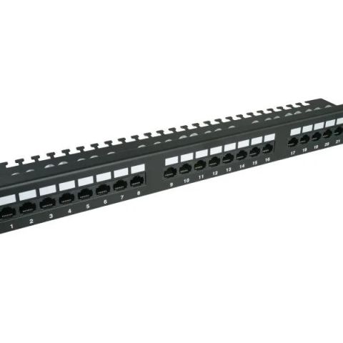 Alantec PK001 UTP cat.6 patch panel, 24 LSA ports with 1U 19" shelf