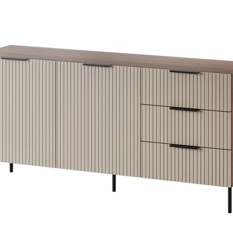 Cama Chest of drawers 1 ALMERA 156x42x75 walnut/cashmere