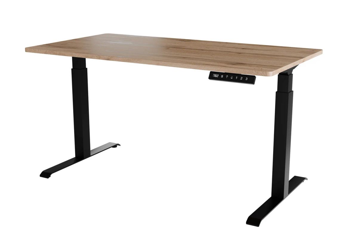 Desk with electric height adjustment MOON LONG 150x80x72-120 black/wotan