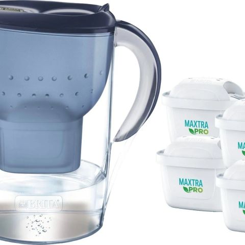 Brita Marella XL jug + 4 Maxtra cartridges blue