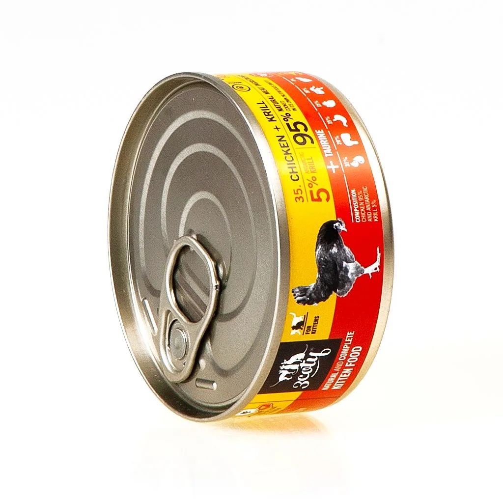 3COTY Chicken with krill For kittens - wet cat food - 80g