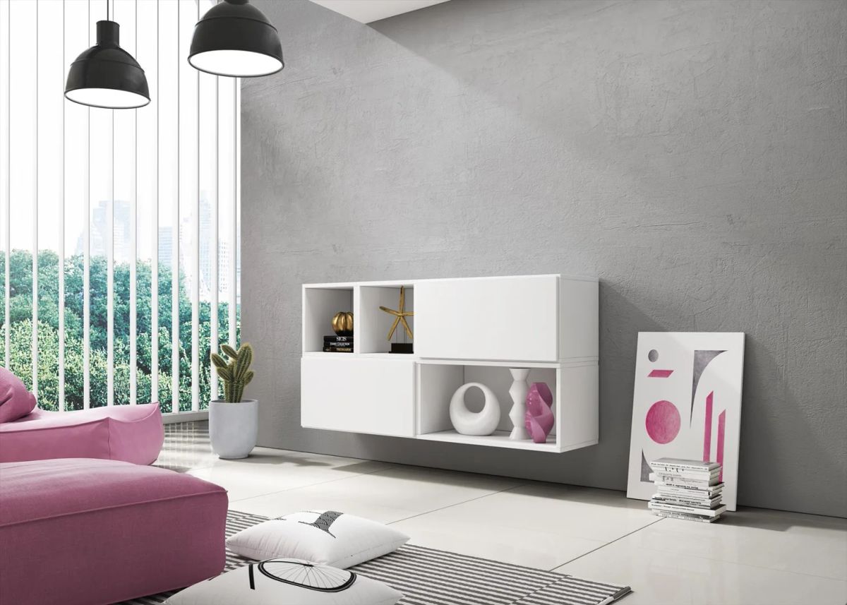 Cama living room furniture set ROCO 15 (RO4+2xRO3+2xRO6) white/white/white