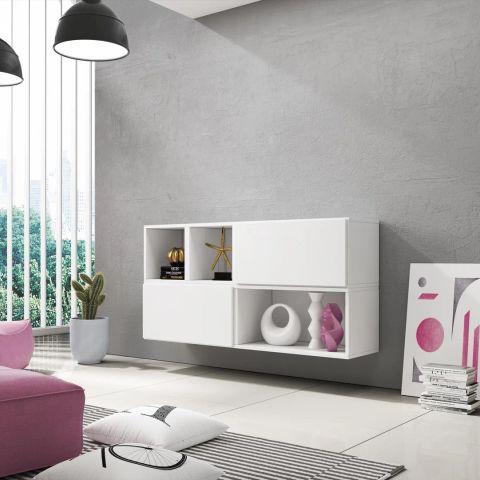 Cama living room furniture set ROCO 15 (RO4+2xRO3+2xRO6) white/white/white