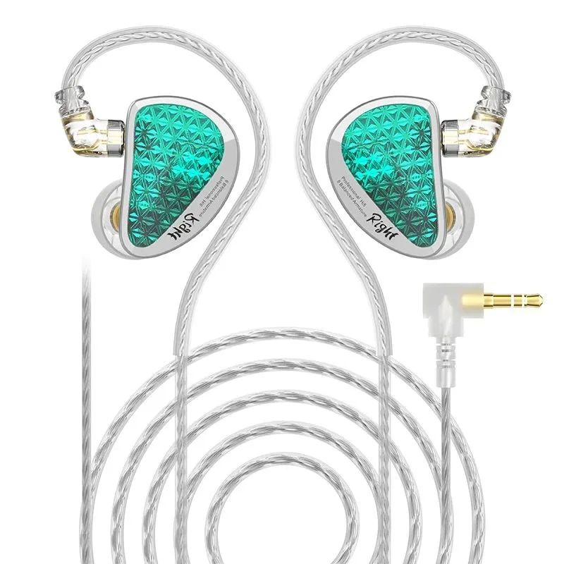 KZ AS16 PRO Cyan NO MIC - in-ear headphones, green