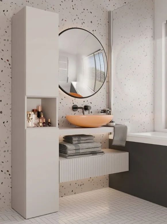 NEL BATHROOM POLE IN CASHMERE COLOUR