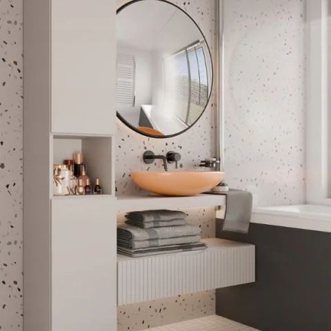 NEL BATHROOM POLE IN CASHMERE COLOUR