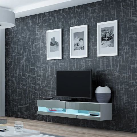 Cama TV stand VIGO NEW 30/180/40 white/grey gloss