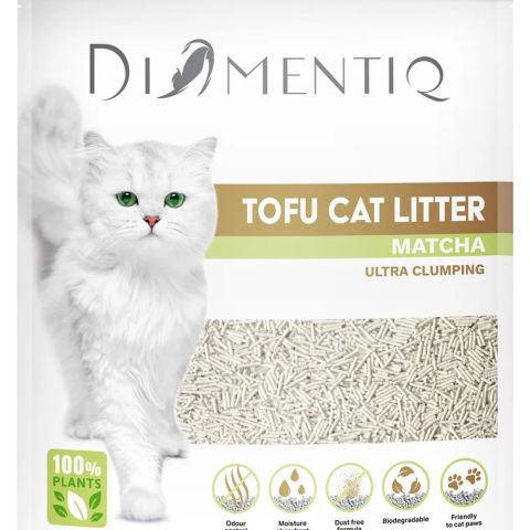 DIAMENTIQ Tofu Matcha Ultra clumping - plant-based litter - 2.5 kg