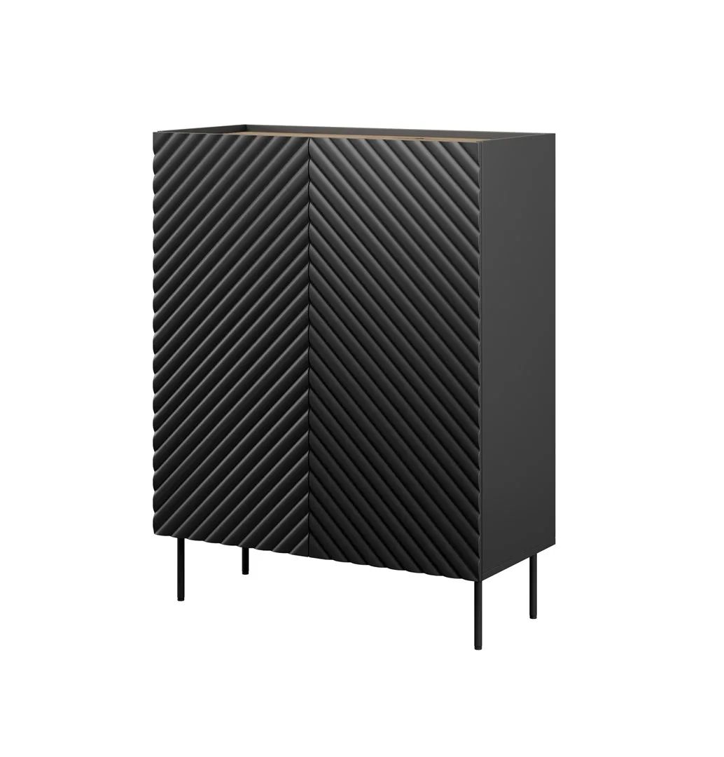 Bookcase 2D2SZ ONDA 98x45x127 black
