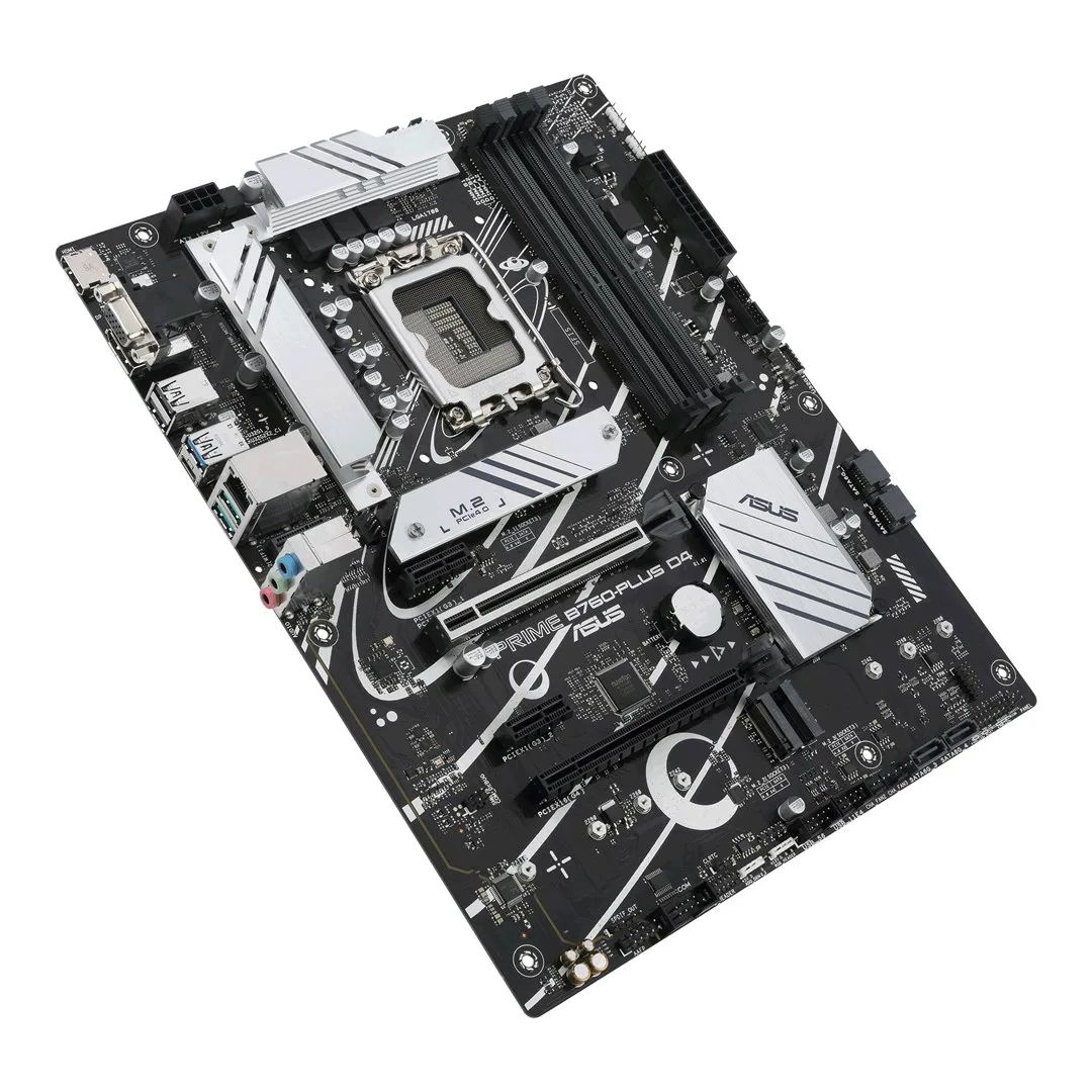 Mainboard|ASUS|Intel B760 Express|LGA1700|ATX|Memory DDR4|Memory slots 4|2xPCI-Express 3.0 1x|1xPCI-Express 4.0 16x|1xPCI-Express 5.0 16x|3xM.2|1x15pin D-sub|1xHDMI|1xDisplayPort|2xUSB 2.0|3xUSB 3.2|1xUSB-C|1xRJ45|3xAudio port|PRIMEB760-PLUSD4