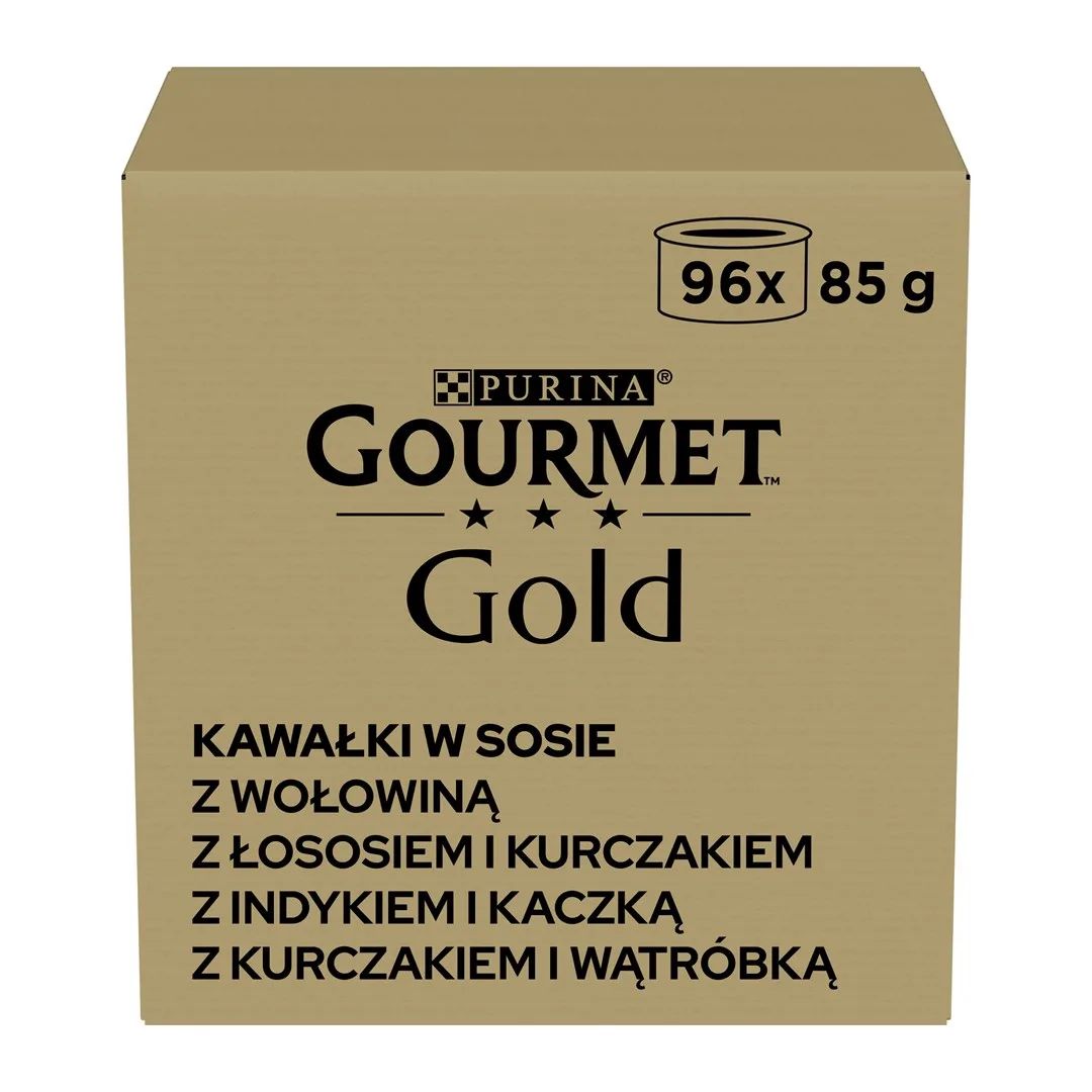 PURINA GOURMET GOLD Pieces in sauce Mix of 4 flavors - wet cat food - 96x85g