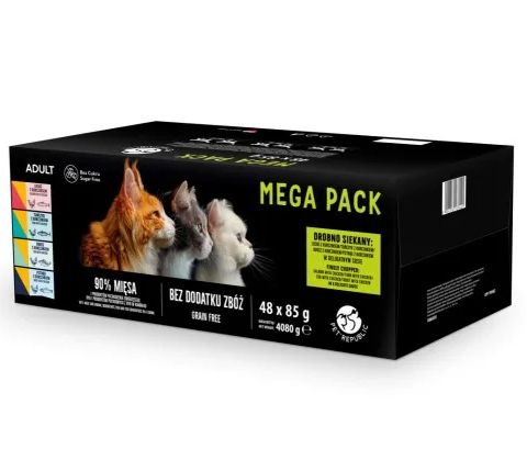 PETREPUBLIC Mega Pack Salmon, Chicken, Tuna, Cod, Trout - wet cat food - 48x85g