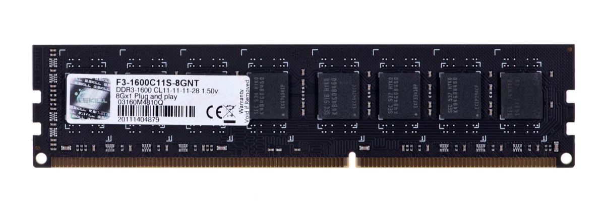 MEMORY DIMM 8GB PC12800 DDR3/F3-1600C11S-8GNT G.SKILL