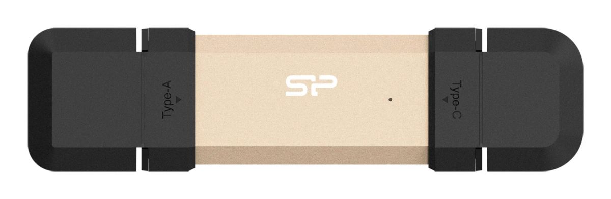 Silicon Power DS72 USB flash drive 500 GB USB Type-A / USB Type-C 3.2 Gen 2 (3.1 Gen 2) Gold