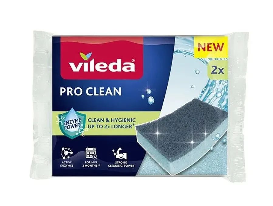 Vileda Pro Clean enzyme scourer 2 pcs.