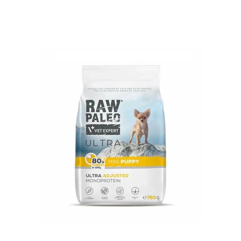 VETEXPERT Raw Paleo Ultra Mini Puppy Turkey - dry food for puppies - 750 g