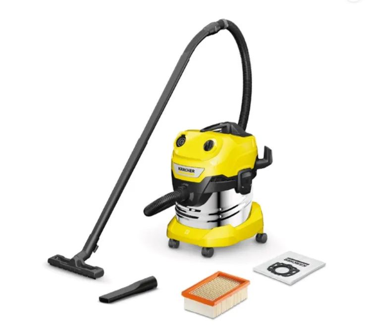Vacuum Cleaner|KARCHER|Wet and dry vacuum cleaner WD 4 S V-20/5/22|1000 Watts|Suction power 240w|Capacity 20 l|Noise 73 dB|Yellow|Weight 7.2 kg|1.628-260.0