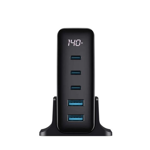 Havit UCLE004 EU - GaN five-port travel charger 140 W, black