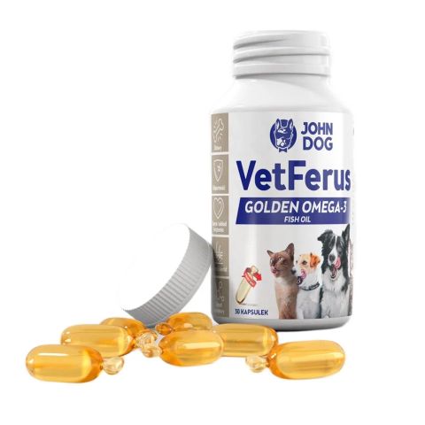 JOHN DOG VetFerus Golden Fish Oil - supplements for dogs and cats – 30