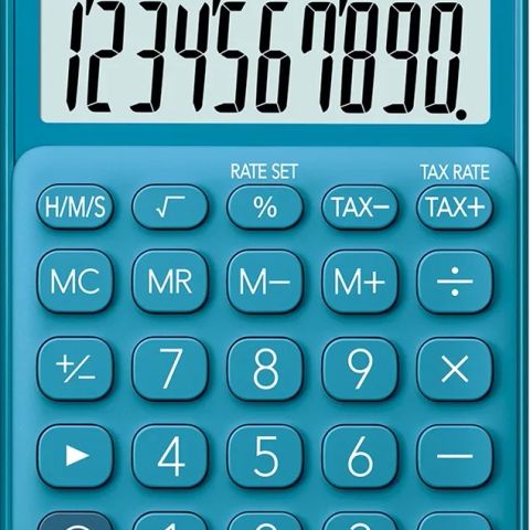 CASIO CALCULATOR POCKET SL-310UC-BU BLUE, 10 DIGITAL DISPLAY