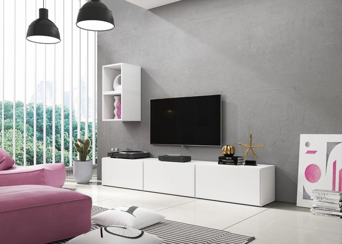 Cama living room furniture set ROCO 7 (3xRO3 + 2xRO6) white/white/white