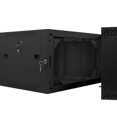 Lanberg WF02-6606-10B rack cabinet 6U Wall mounted rack Black