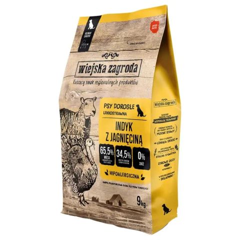 WIEJSKA ZAGRODA Turkey with lamb M - dry dog food - 9kg