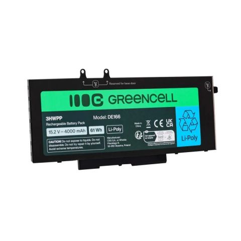 GREEN CELL BATTERY DE166 DELL 4000MAH 15.2V