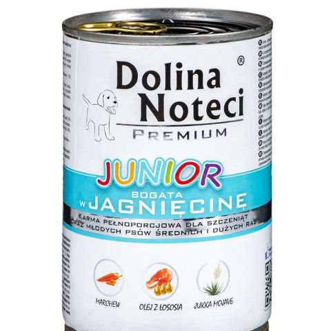 Dolina Noteci Premium Junior rich in lamb - wet food for puppies of medium and large breeds - 400g