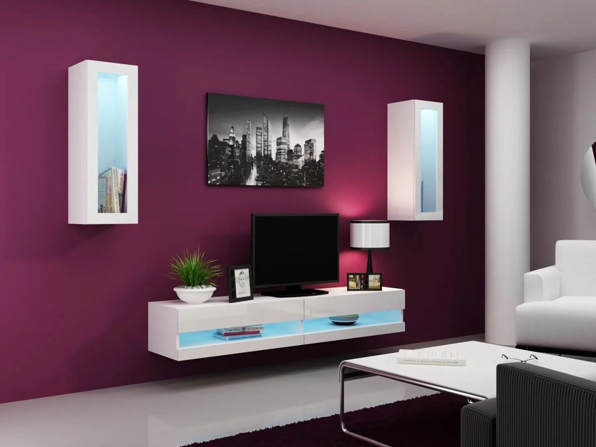 Cama Living room cabinet set VIGO NEW 11 white/white gloss