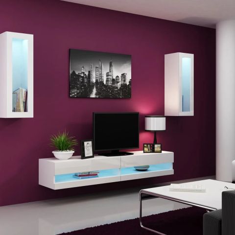 Cama Living room cabinet set VIGO NEW 11 white/white gloss