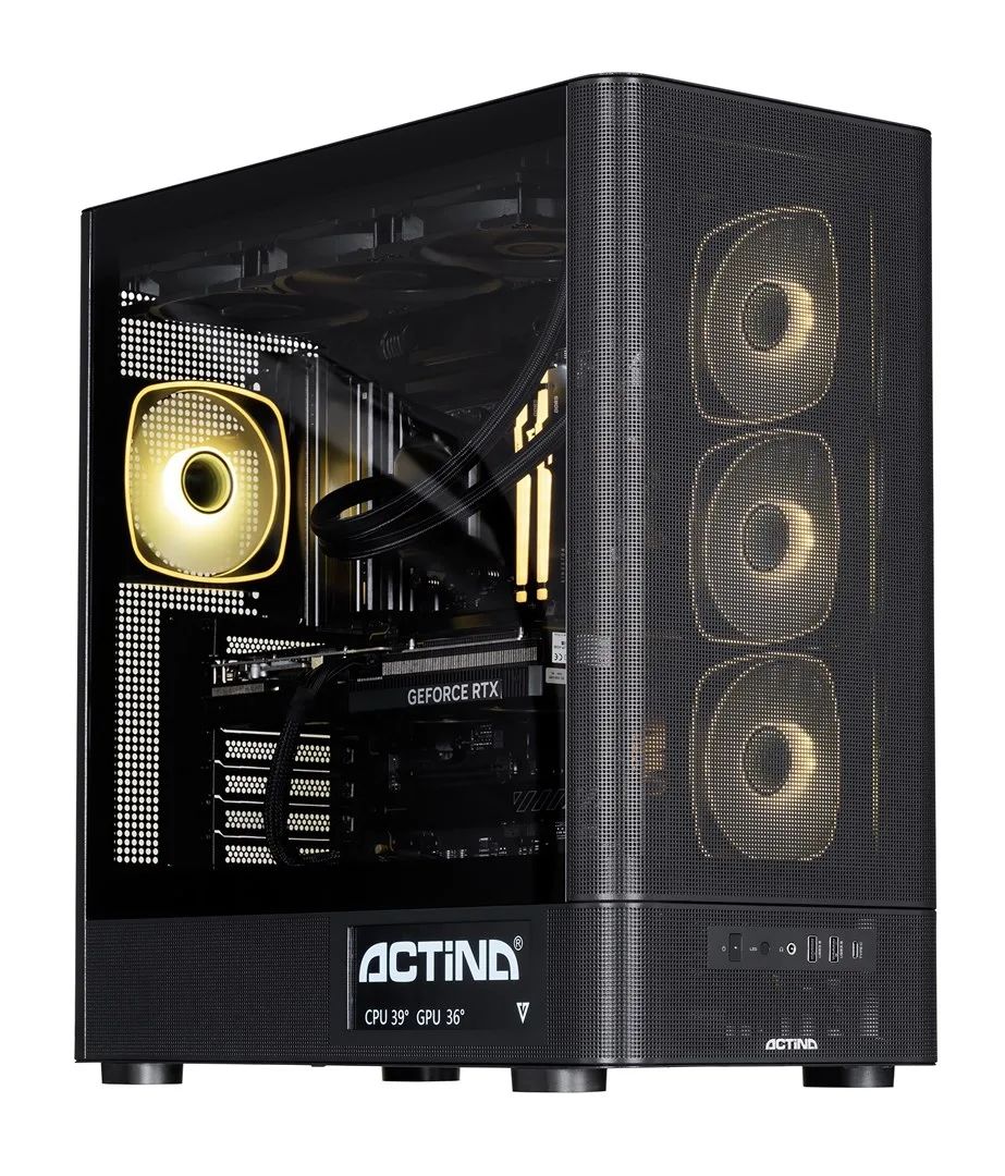 Actina 5901443440239 PC AMD Ryzen™ 9 9900X3D 32 GB DDR5-SDRAM 2 TB SSD NVIDIA GeForce RTX 5090 Midi Tower Black