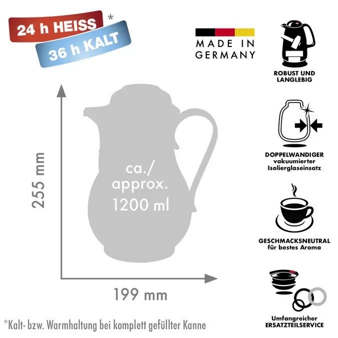 ROTPUNKT Thermos jug, 1.2 l, ivory (ecru)
