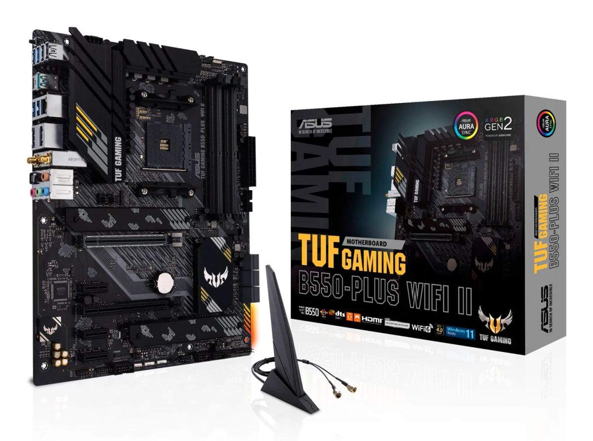 Mainboard|ASUS|AMD B550|SAM4|ATX|Memory DDR4|Memory slots 4|1xPCI-Express 3.0 1x|1xPCI-Express 3.0 4x|1xPCI-Express 4.0 16x|2xM.2|1xHDMI|1xDisplayPort|2xAudio-In|3xAudio-Out|2xUSB 2.0|1xUSB type C|5xUSB 3.2|1xOptical S/PDIF|1xRJ45|TUFGAMB550-PLUSWIF…