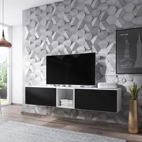 Cama living room furniture set ROCO 10 (2xRO3 + RO6) white/white/black